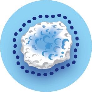 Infographic met een CatSan klont die geur bestrijdt